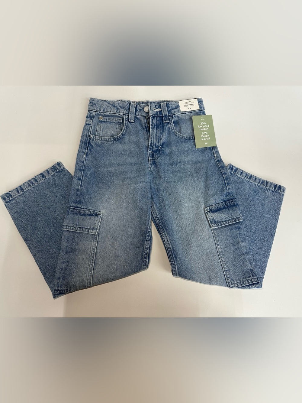 H&M Light Blue Kids Cargo Jeans